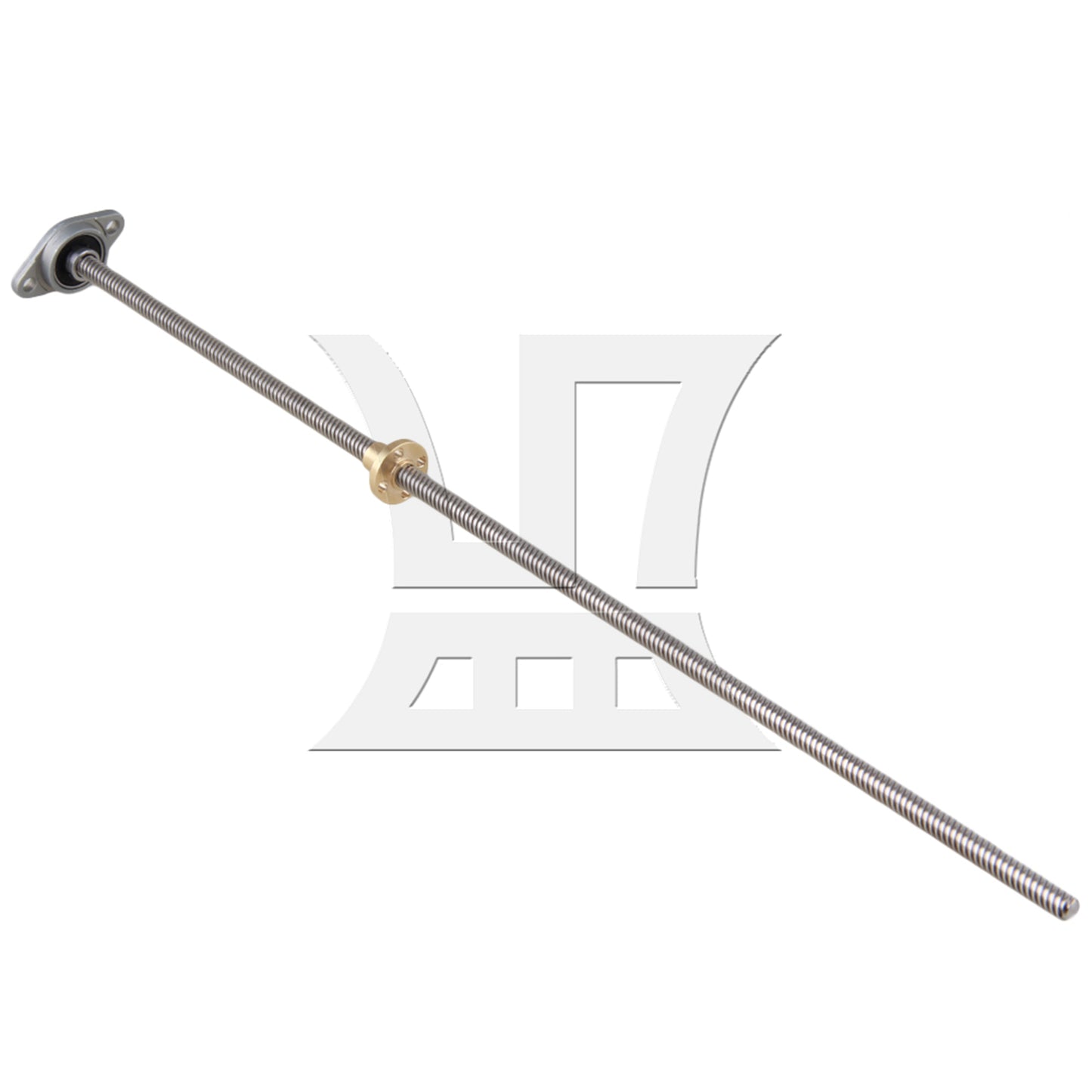 BQLZR Vertical 2mm Lead 450mm Length Lead Screw Rod Flange Pillow Block Set
