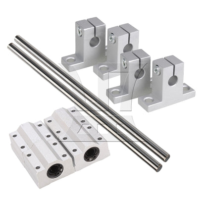 BQLZR Linear Ball Bearing Rail Guide Support 20cm Shaft Optical