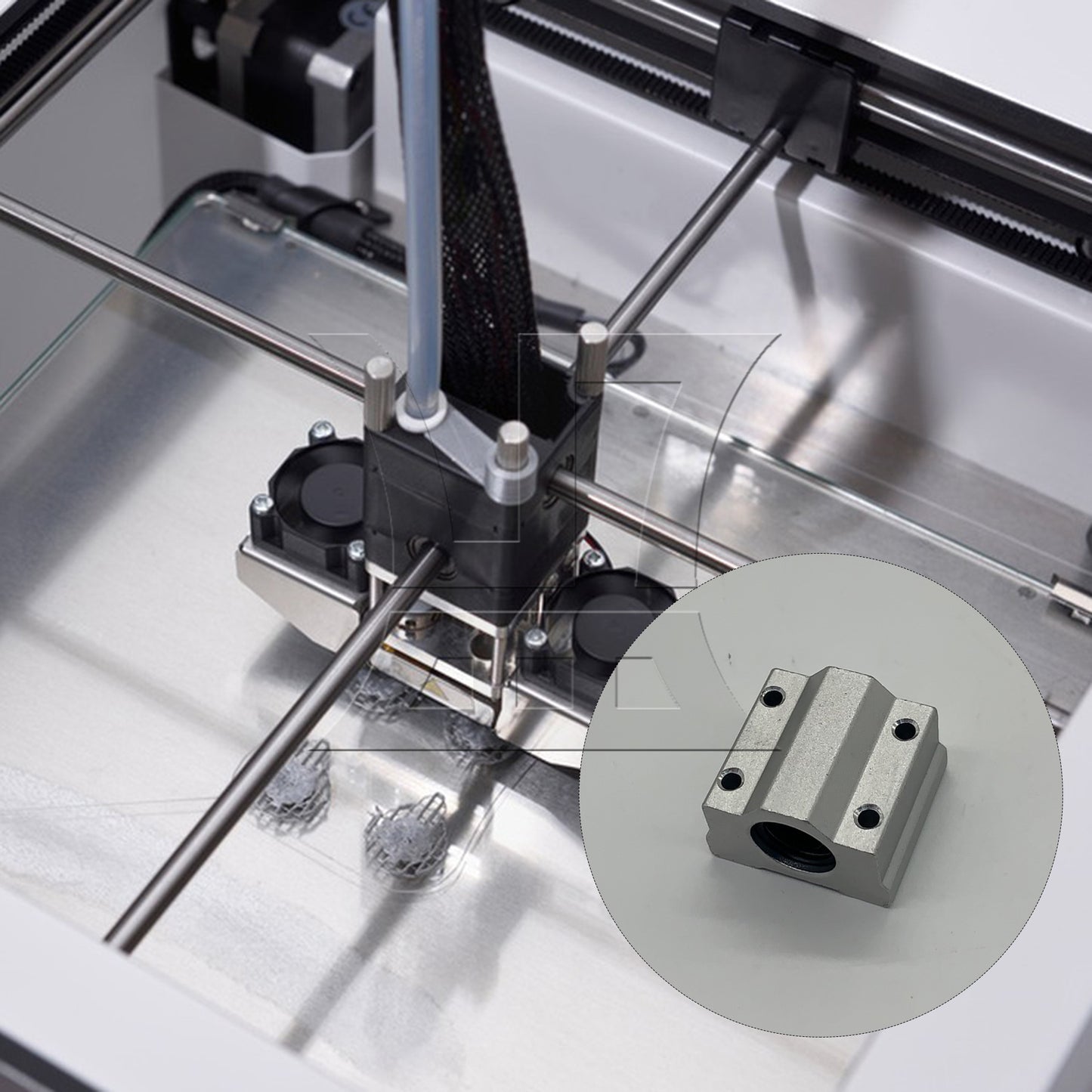 BQLZR Linear Ball Bearing Rail Guide Support 20cm Shaft Optical
