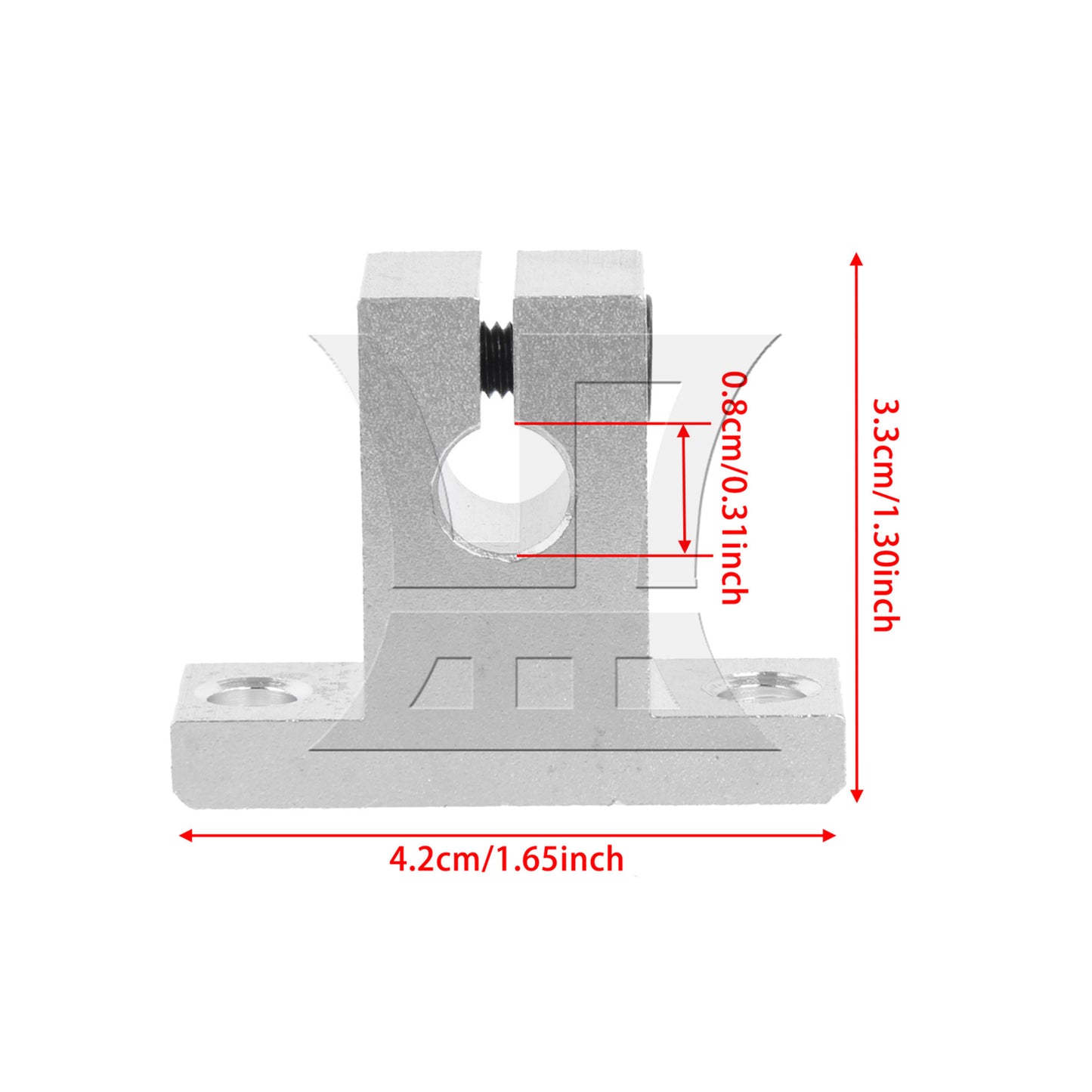 BQLZR Linear Ball Bearing Rail Guide Support 20cm Shaft Optical