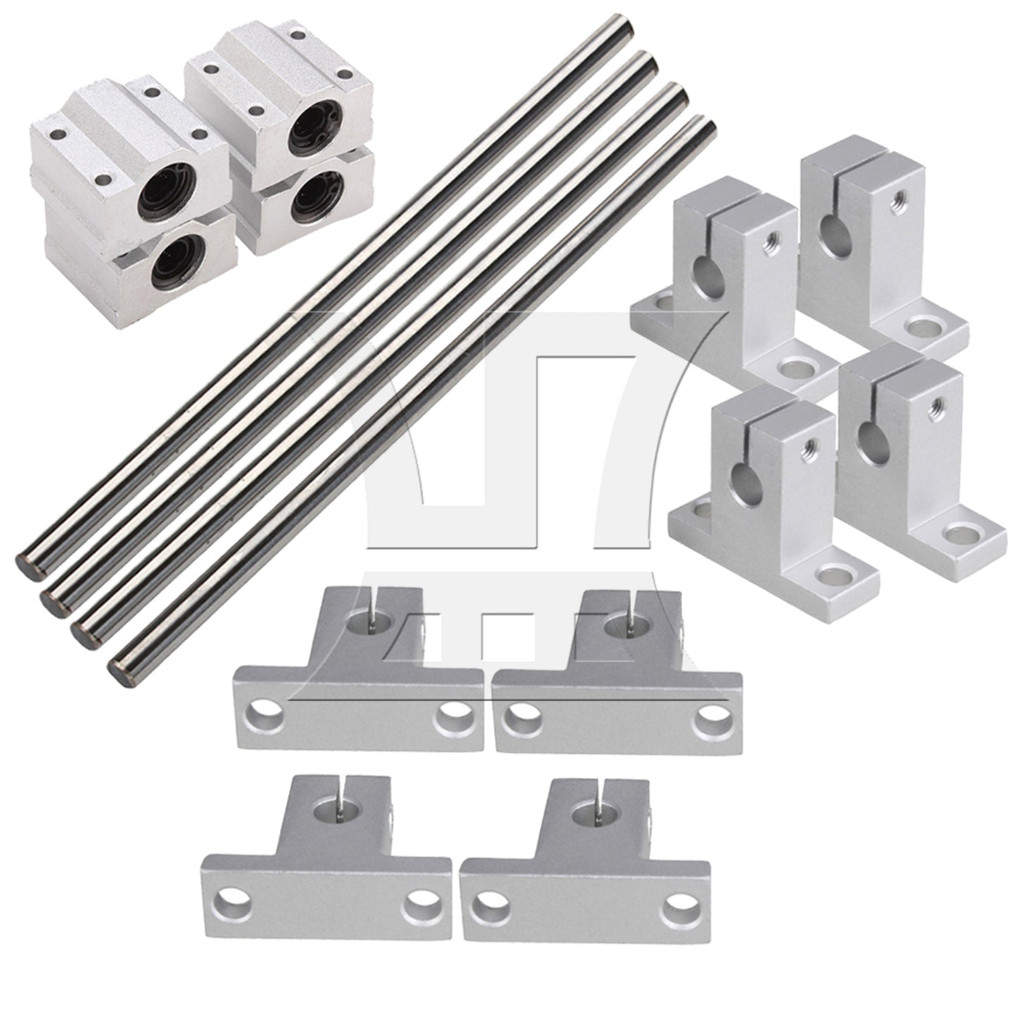 BQLZR Linear Ball Bearing Rail Guide Support 20cm Shaft Optical