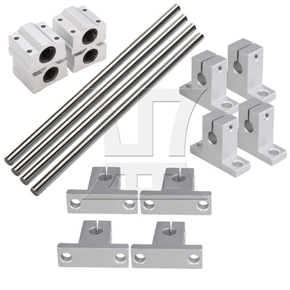 BQLZR Linear Ball Bearing Rail Guide Support 20cm Shaft Optical