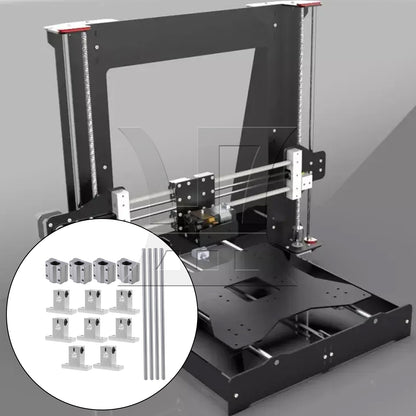 BQLZR 8mm Dia Linear Ball Bearing Rail Guide Support 30cm Optical Axis Set