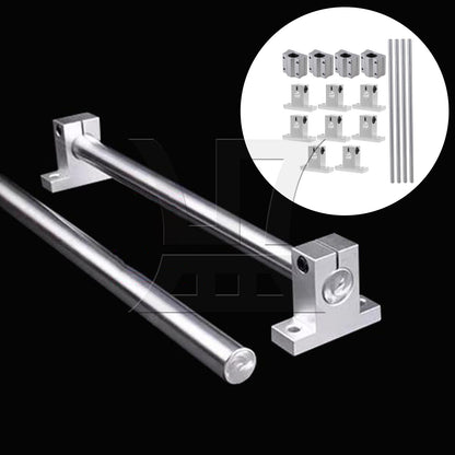 BQLZR 8mm Dia Linear Ball Bearing Rail Guide Support 30cm Optical Axis Set