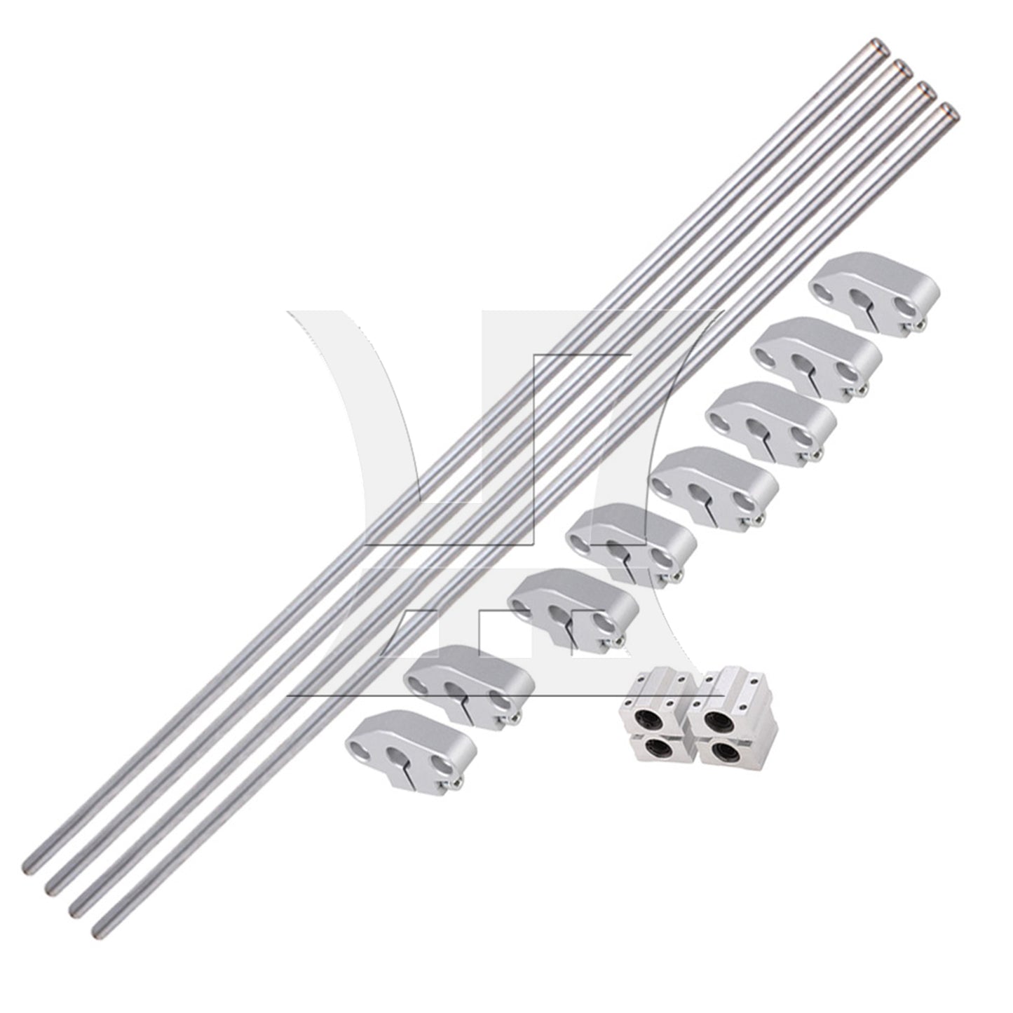 BQLZR Cylinder Linear Shaft 19.69x0.31 Inch for Injection Molding Machine