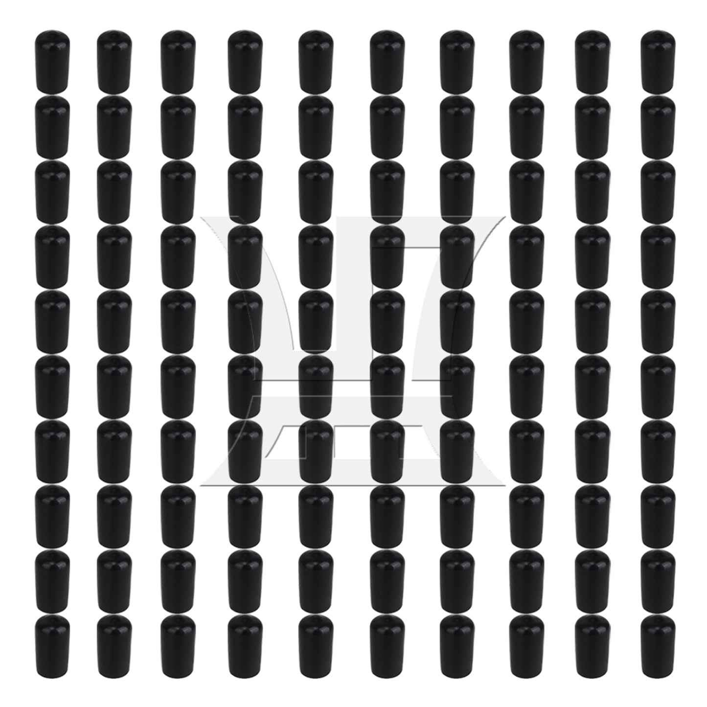 BQLZR Soft PVC Hose End Blanking Caps Screw Thread Cover 12mm Black