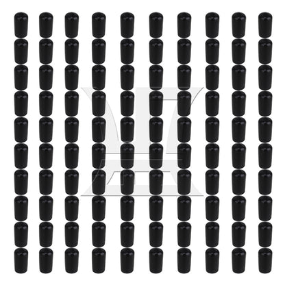 BQLZR Soft PVC Hose End Blanking Caps Screw Thread Cover 12mm Black