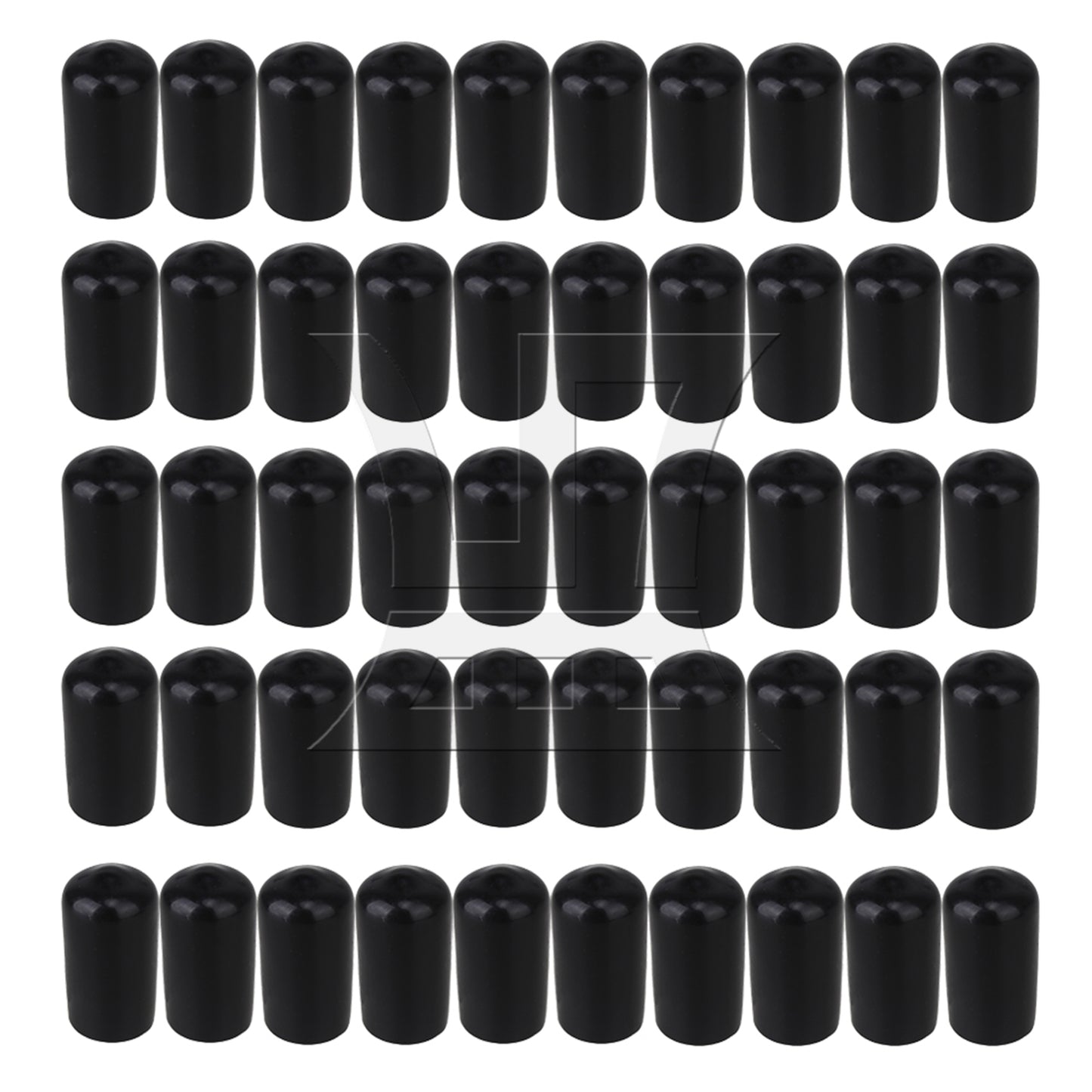 BQLZR Soft PVC Hose End Blanking Caps Screw Thread Cover 12mm Black