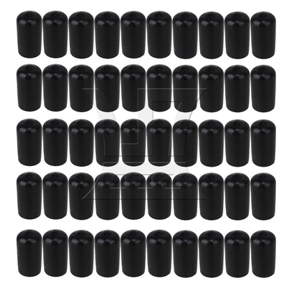 BQLZR Soft PVC Hose End Blanking Caps Screw Thread Cover 12mm Black