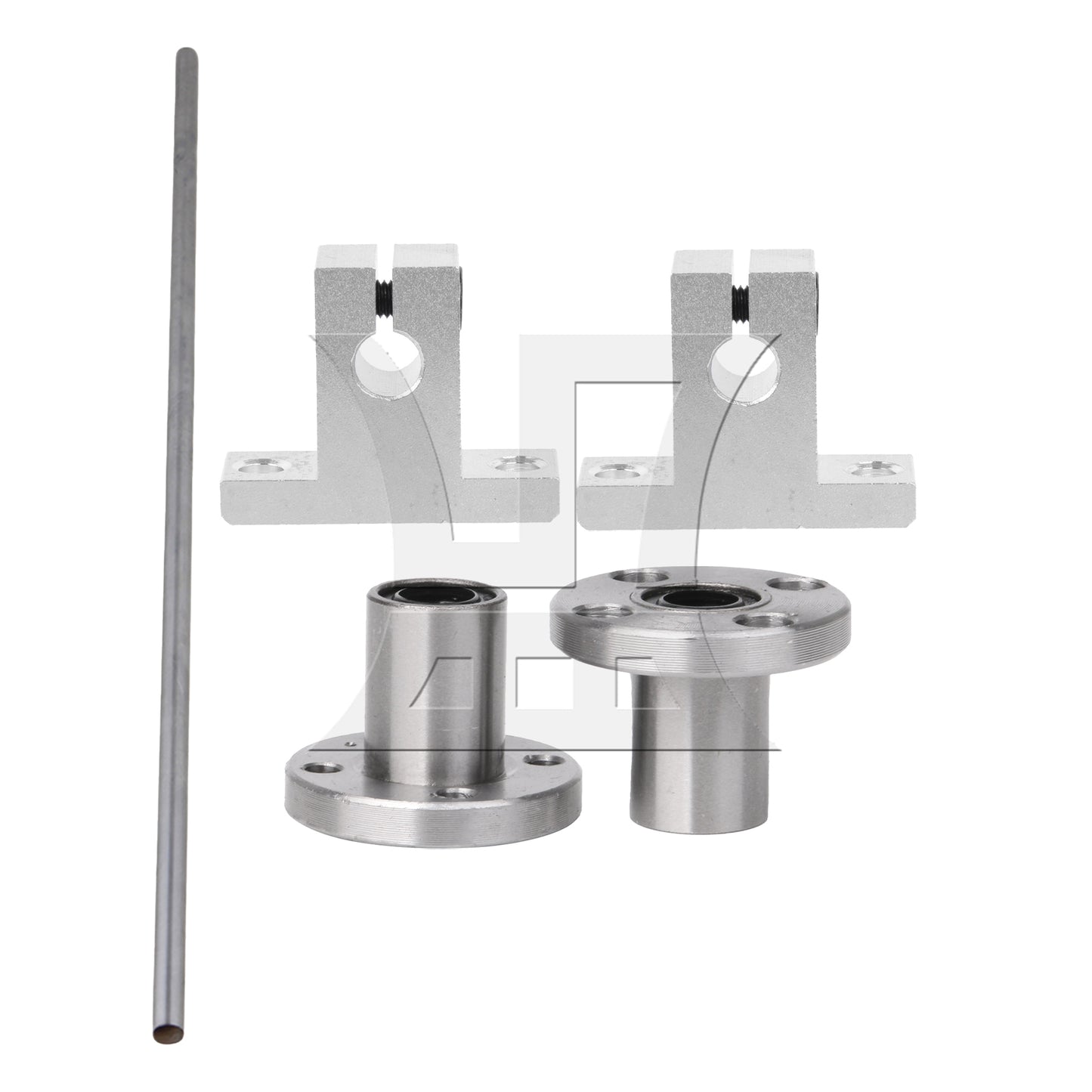 BQLZR Horizontal Rail Shaft Support 400mm Long 8mm Cylinder Liner Axis Set