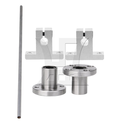 BQLZR Horizontal Rail Shaft Support 400mm Long 8mm Cylinder Liner Axis Set