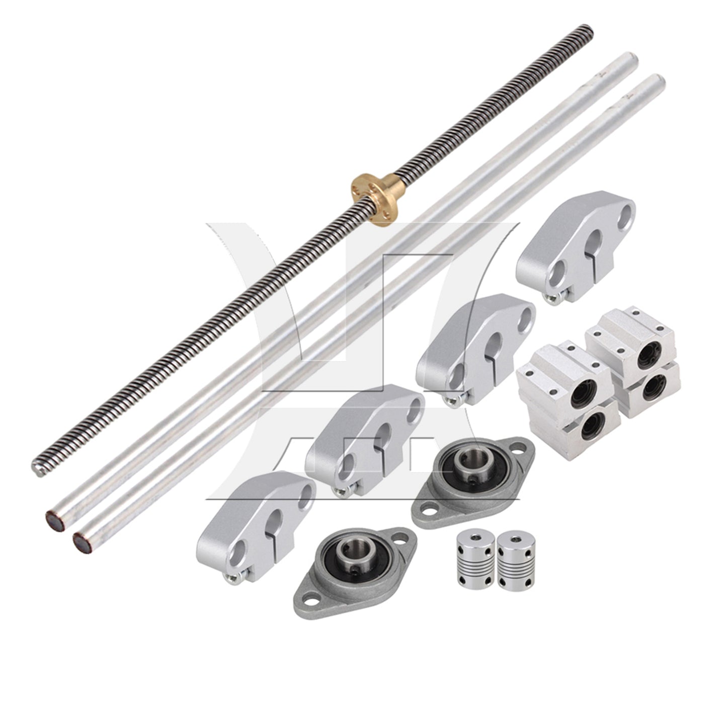 BQLZR Bearing Block Stepper Coupling Vertical 8mm Dia 30mm Lead Screw BQLZR Set