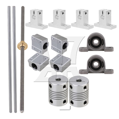 BQLZR Bearing Block Stepper Coupling Vertical 8mm Dia 30mm Lead Screw BQLZR Set