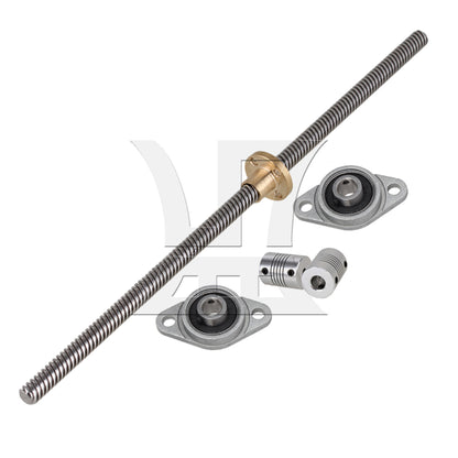 BQLZR  Dia Lead Screw & 8MM Pillow Block Mounted Bearing Set