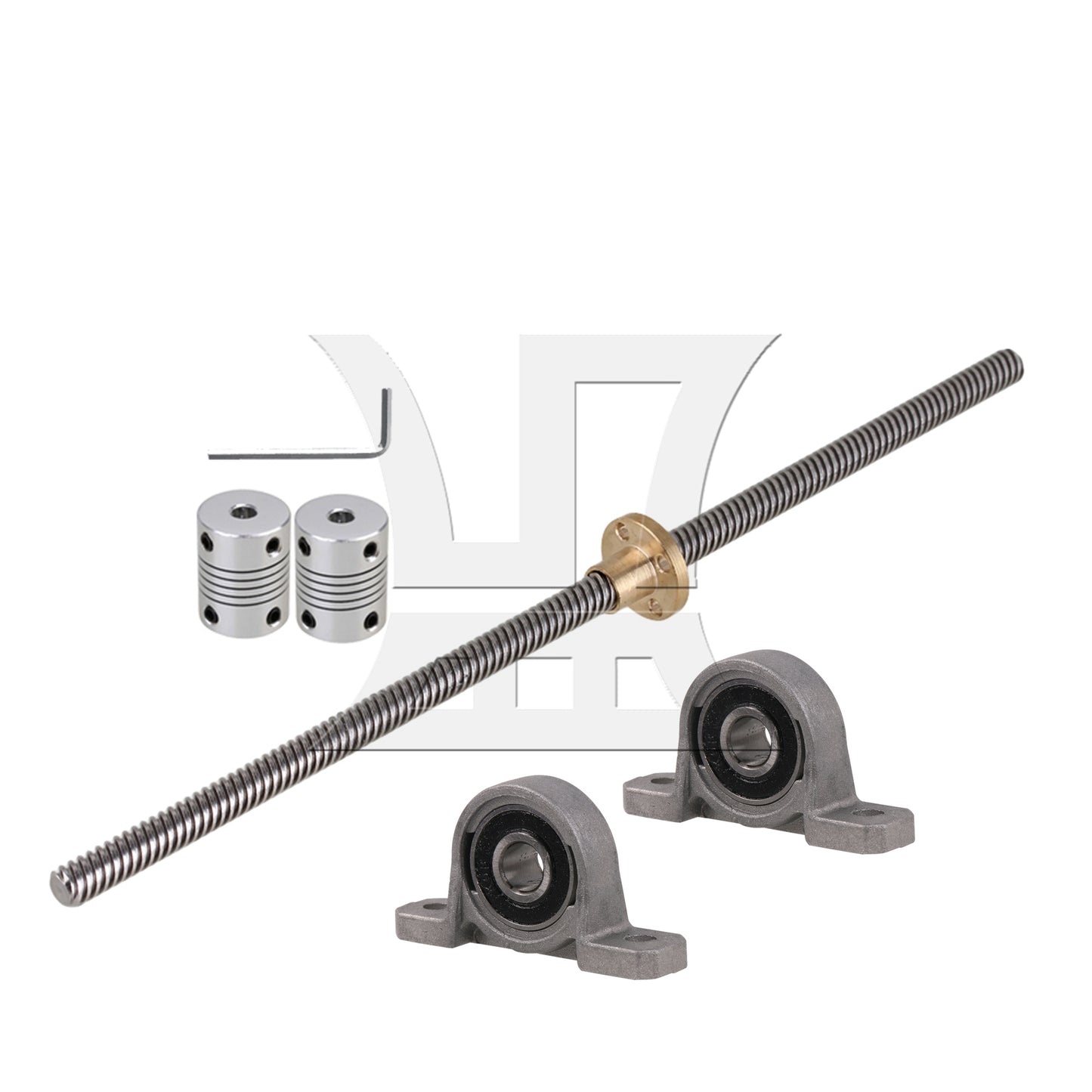 BQLZR Bearing Block Stepper Coupling Vertical 8mm Dia 30mm Lead Screw BQLZR Set