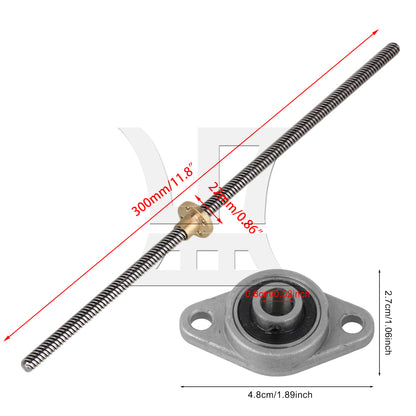 BQLZR Bearing Block Stepper Coupling Vertical 8mm Dia 30mm Lead Screw BQLZR Set