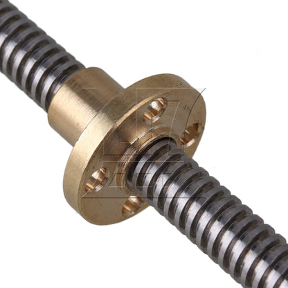 BQLZR Vertical 2mm Lead Screw 350mm T8 Lead Nut Flange Mounting Bearing Set