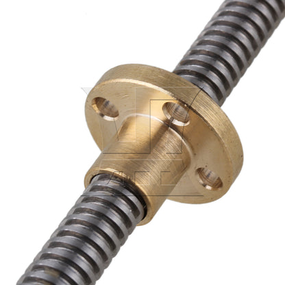 BQLZR Vertical 2mm Lead Screw 350mm T8 Lead Nut Flange Mounting Bearing Set