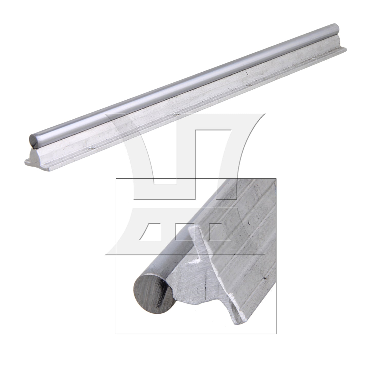 BQLZR  Silver 12mm Shaft 400mm Linear Bearing Rail w/ Open Linear Motion Block