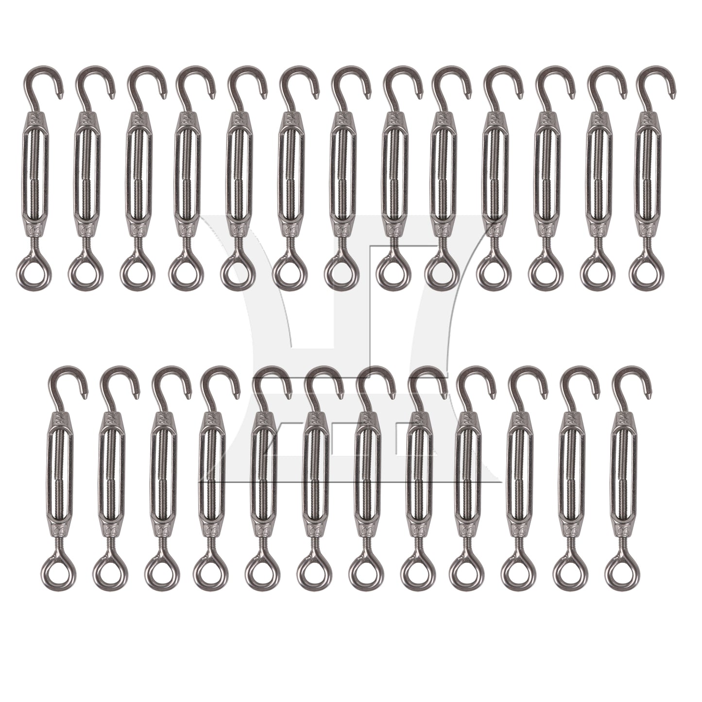 BQLZR  M4 Stainless Steel 304 Hook & Eye Turnbuckle Wire Rope Tension