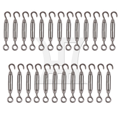 BQLZR  M4 Stainless Steel 304 Hook & Eye Turnbuckle Wire Rope Tension