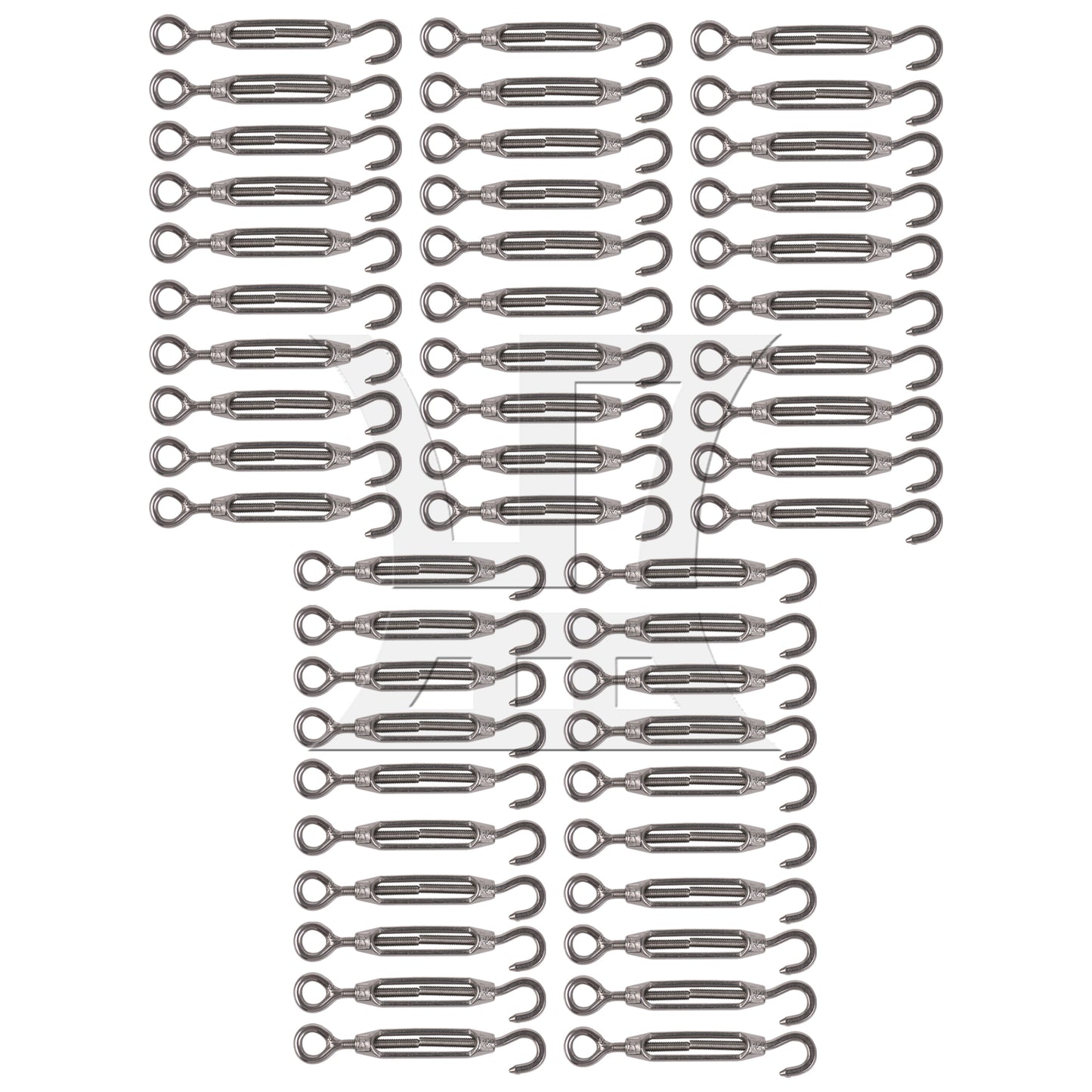 BQLZR  M4 Stainless Steel 304 Hook & Eye Turnbuckle Wire Rope Tension