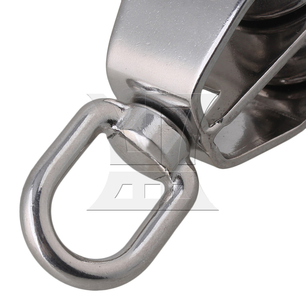BQLZR 5PCS M25 Silver 304 Stainless Steel Swivel Snatch Fixed Double Pulley
