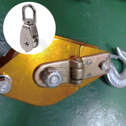 BQLZR 10 x M20 Stainless Steel 304 Single Pulley Block with Dia 20mm Wheel