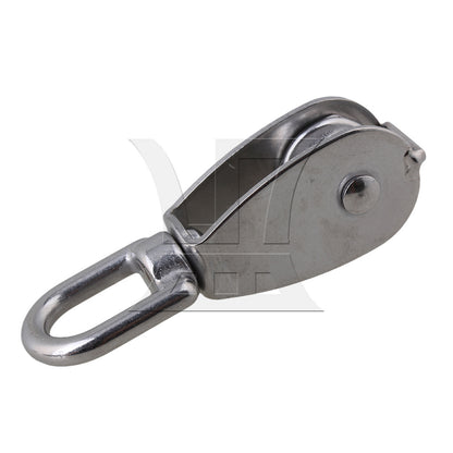 BQLZR 10 x M20 Stainless Steel 304 Single Pulley Block with Dia 20mm Wheel