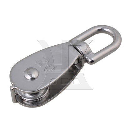 BQLZR 10 x M20 Stainless Steel 304 Single Pulley Block with Dia 20mm Wheel