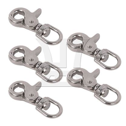 BQLZR  Silver Swivel Lobster Clasp Chain Snap Hook 304 Stainless Steel