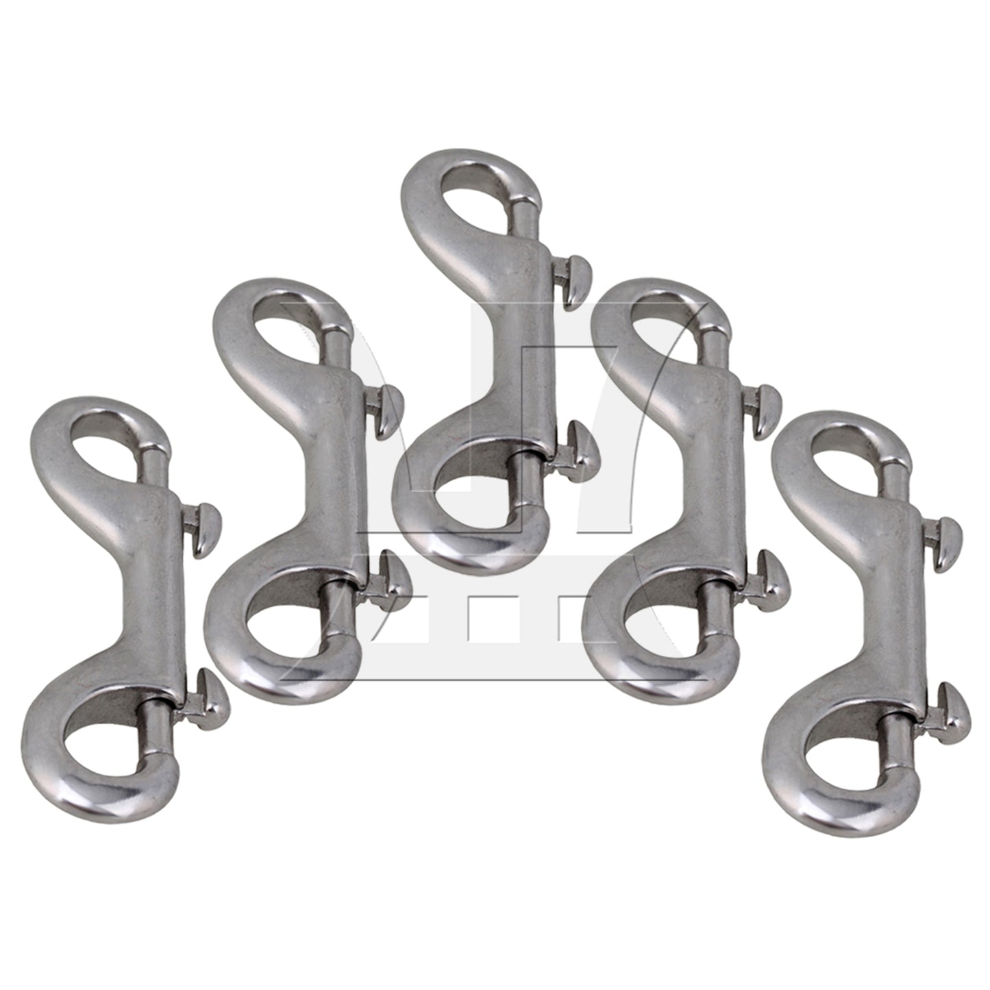 BQLZR  Stainless Steel Bolts Snap Hooks 3.55inch Metal Chain Clips Silver