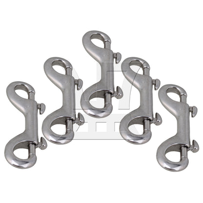 BQLZR  Stainless Steel Bolts Snap Hooks 3.55inch Metal Chain Clips Silver