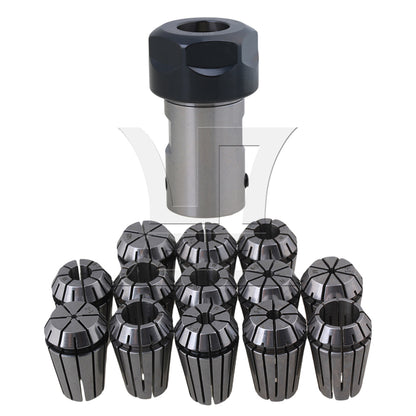 BQLZR ER20A 10mm Collet Motor Shaft Extension Rod & 13Pcs Spring Collet Set