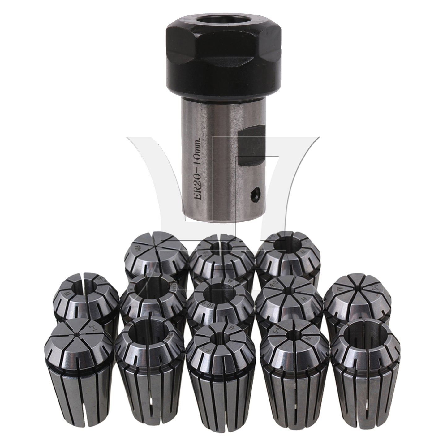 BQLZR ER20A 10mm Collet Motor Shaft Extension Rod & 13Pcs Spring Collet Set