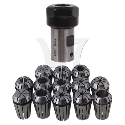 BQLZR ER20A 10mm Collet Motor Shaft Extension Rod & 13Pcs Spring Collet Set