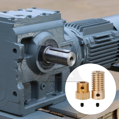 BQLZR 0.5 Modulus Light Weight Brass Turbine Wheel & Gear Shaft with 3mm Bore Set