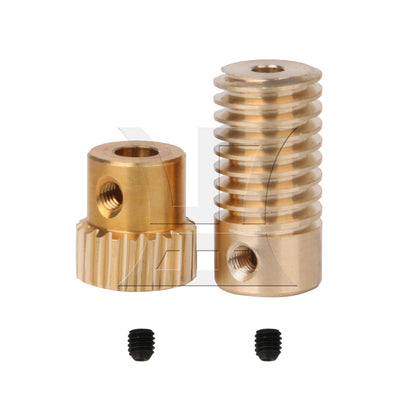 BQLZR 0.5 Modulus Light Weight Brass Turbine Wheel & Gear Shaft with 3mm Bore Set
