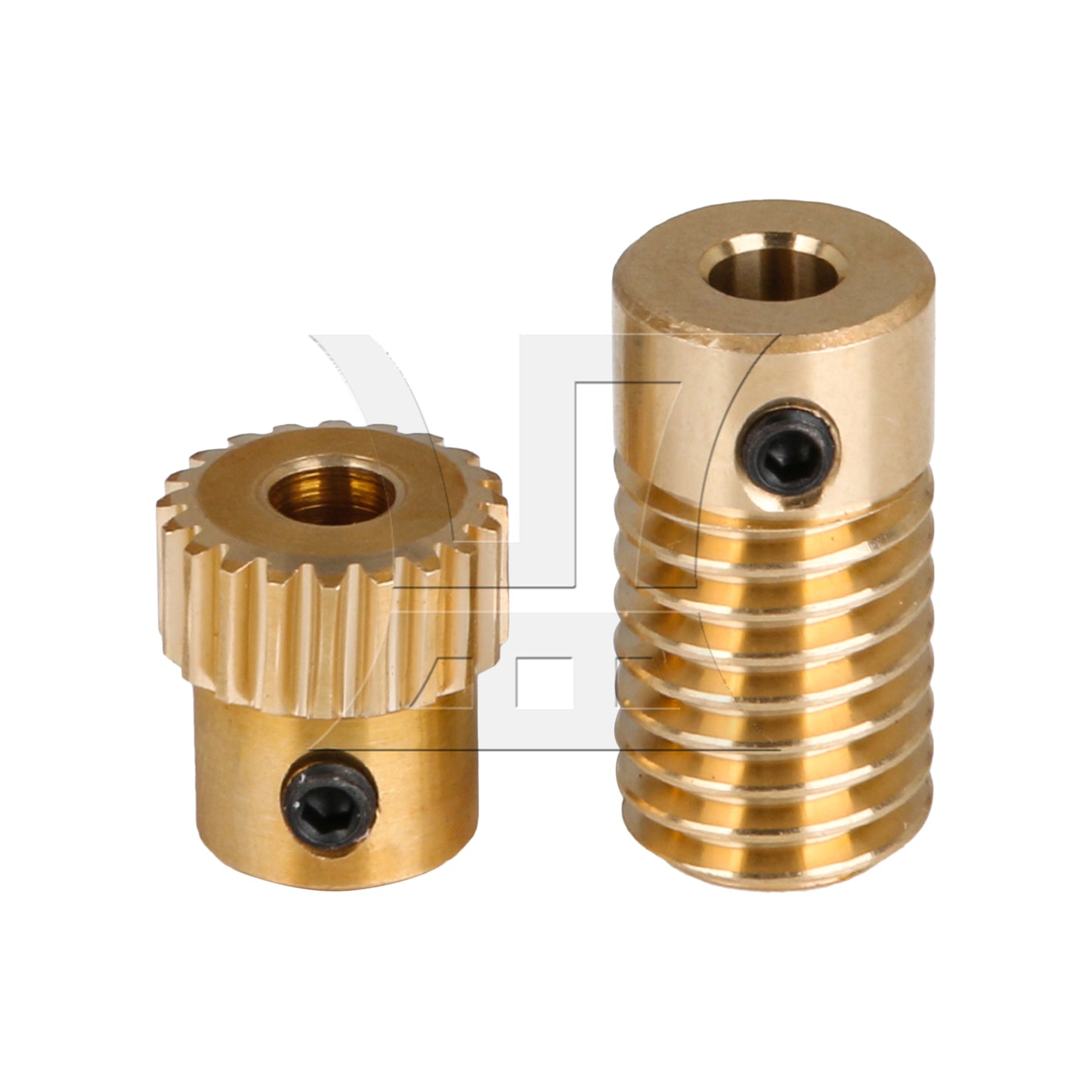 BQLZR 0.5 Modulus Light Weight Brass Turbine Wheel & Gear Shaft with 3mm Bore Set