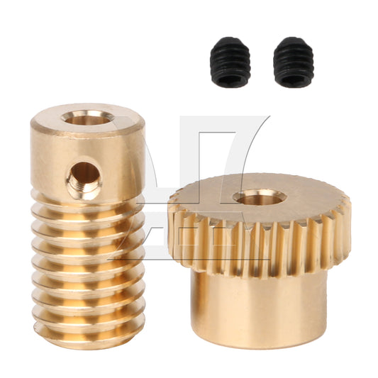 BQLZR 0.5 Modulus 1:30 Turbine Wheel+4MM Hole Dia Turbine Gear Shaft Kits for Gear