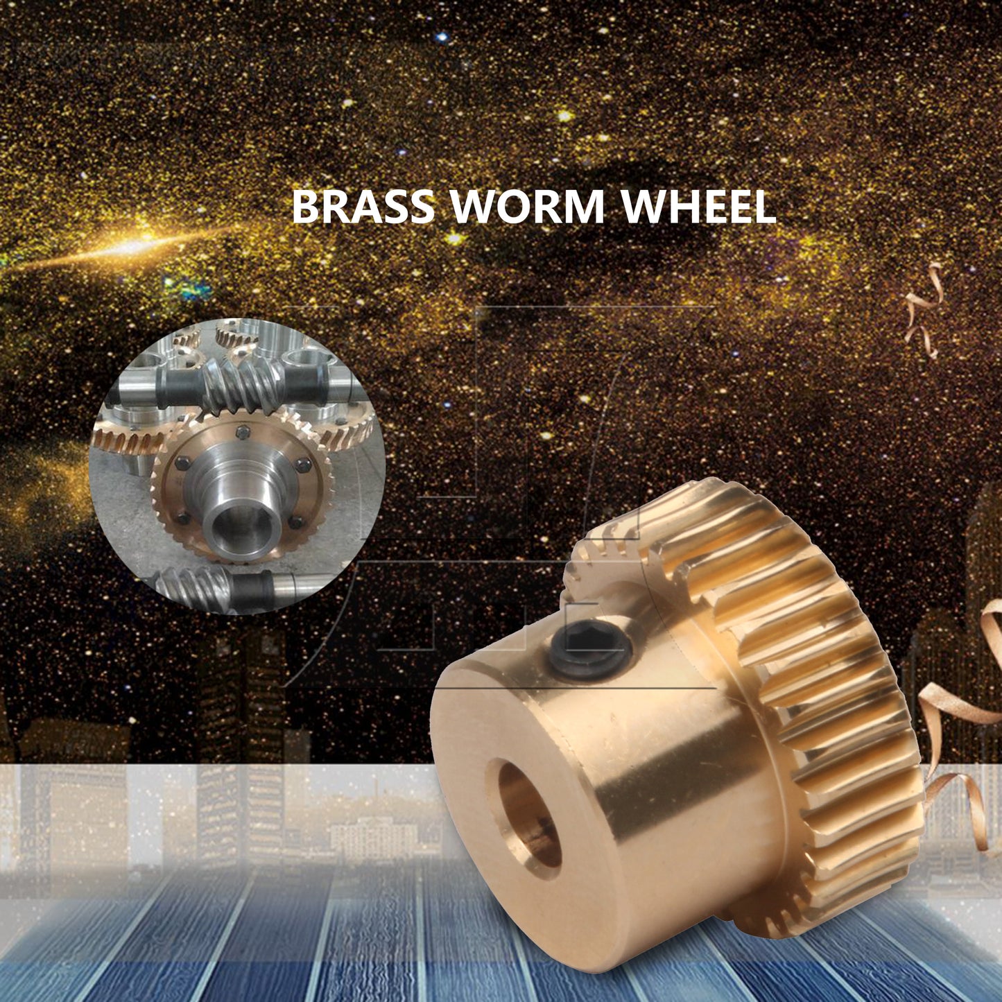 BQLZR 0.5 Modulus 1:30 Turbine Wheel+4MM Hole Dia Turbine Gear Shaft Kits for Gear