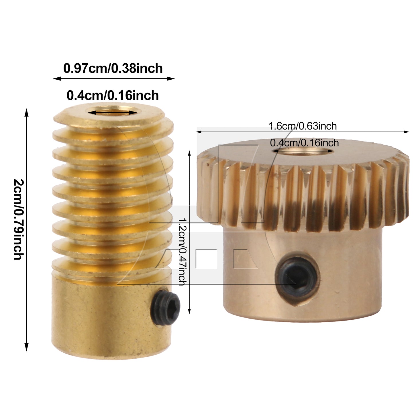 BQLZR 0.5 Modulus 1:30 Turbine Wheel+4MM Hole Dia Turbine Gear Shaft Kits for Gear