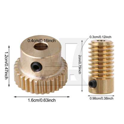 BQLZR  Ratio 0.5 Modulus 30 T Turbine Gear Wheel & 3MM Hole Dia Shaft