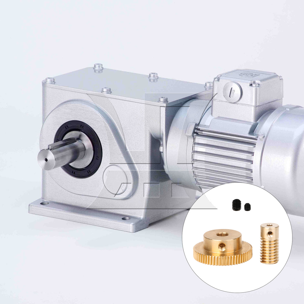 BQLZR 0.5 Modulus 0.3CM Hole Diameter Brass Turbine Gear Shaft & 60 T Turbine Gear Whe