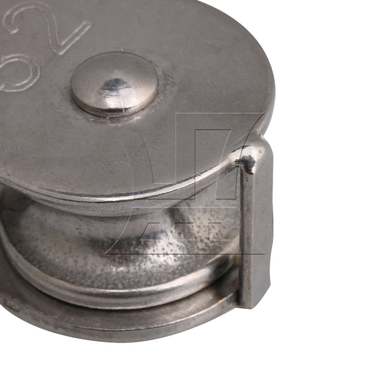 BQLZR 2Pieces M32 Stainless Steel Single Pulley Block Lifting Chain Traction Wheel