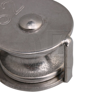 BQLZR 2Pieces M32 Stainless Steel Single Pulley Block Lifting Chain Traction Wheel