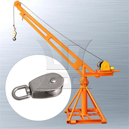 BQLZR 2Pieces M32 Stainless Steel Single Pulley Block Lifting Chain Traction Wheel