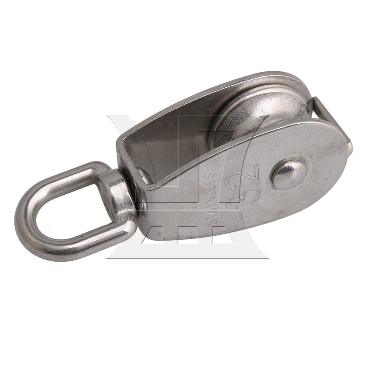 BQLZR 2Pieces M32 Stainless Steel Single Pulley Block Lifting Chain Traction Wheel