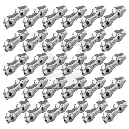 BQLZR 304 Stianless Steel Wire Rope Double Clips Clamps Buckle