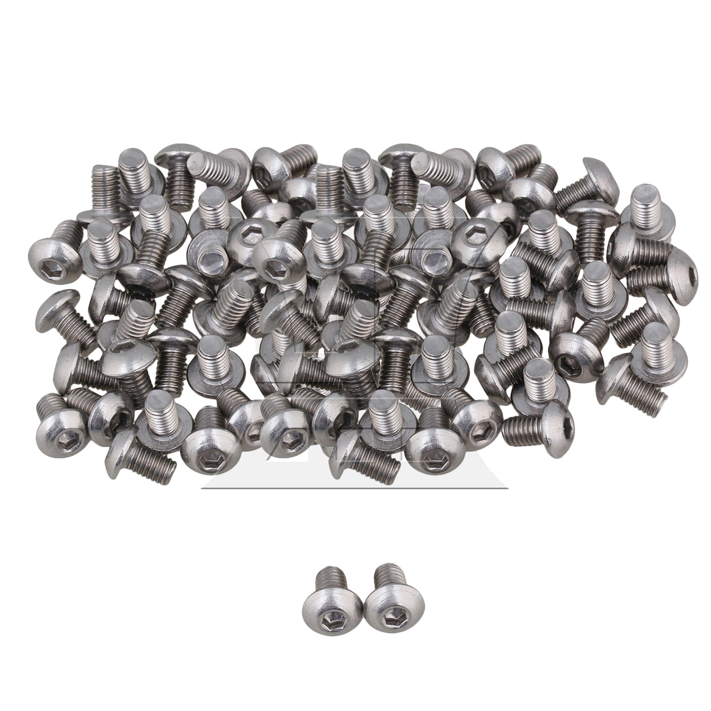 BQLZR  Silvery Metric Thread M5 Button Head Hex Socket Cap Screws Bolts